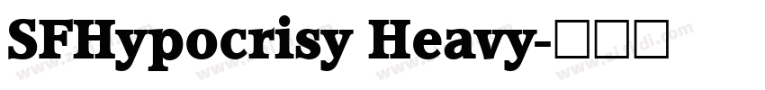 SFHypocrisy Heavy字体转换